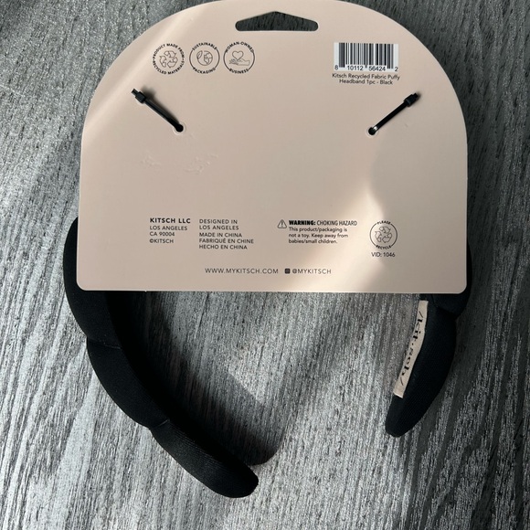 Kitsch Elegant Black Fabric Headband - Picture 2 of 2